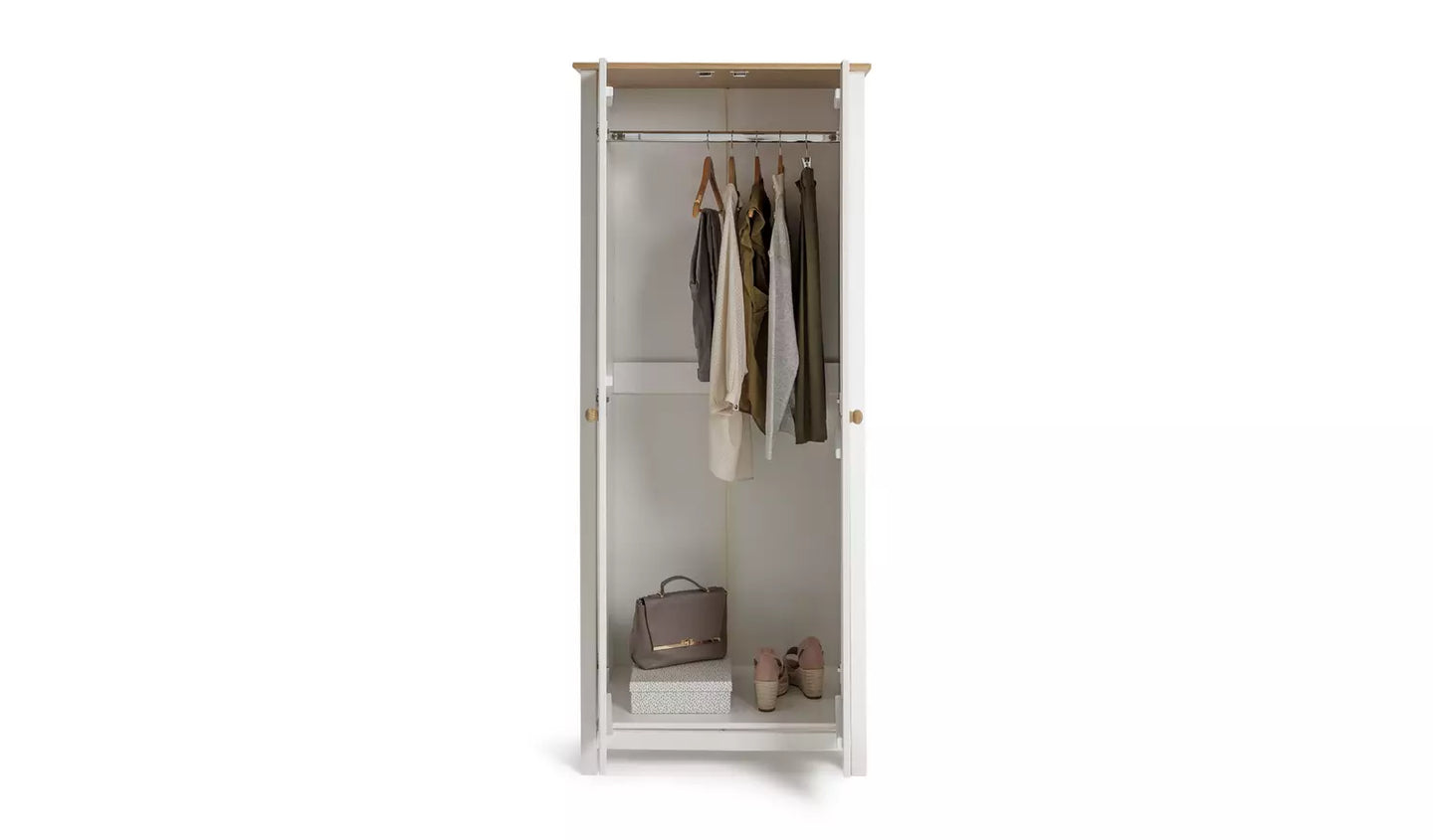 Scandinavia 2 Door Wardrobe - Two Tone
